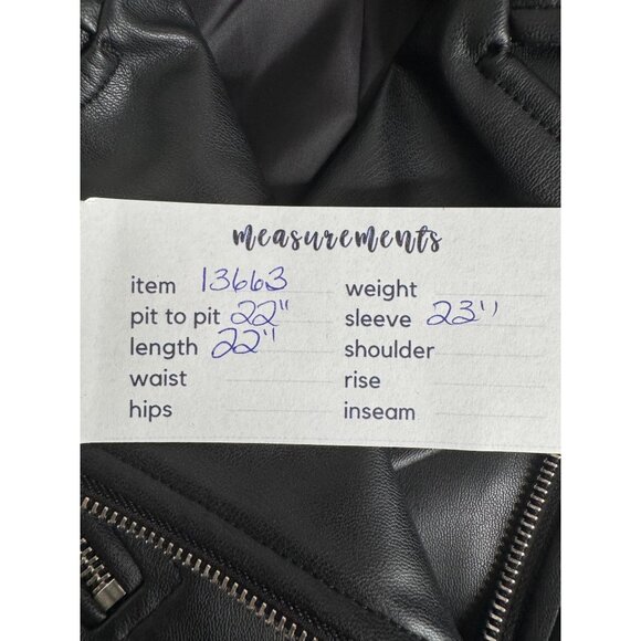 ZARA Small Black Faux Leather Belted Jacket Belted Waist & Zipper Pockets - Picture 13 of 15